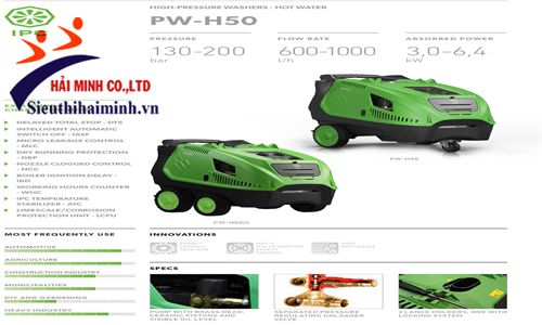 Máy xịt rửa áp lực cao nước nóng H50/4