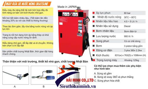 máy rửa xe hơi nước nóng MR-30VM 