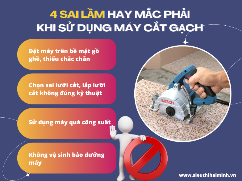 4 sai lầm hay mắc phải khi sử dụng máy cắt gạch