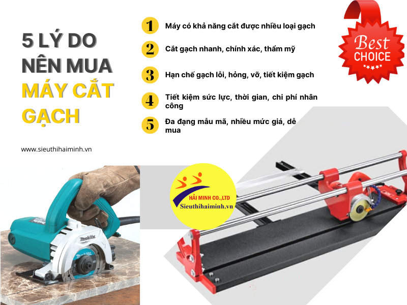 5 lý do nên mua máy cắt gạch