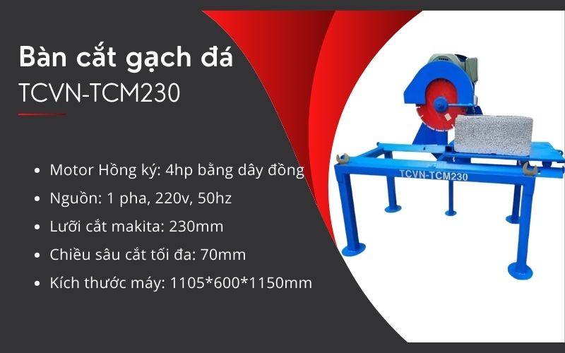 Bàn cắt gạch đá TCVN-TCM230