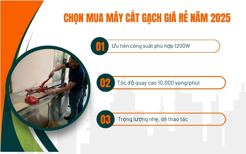 Chọn mua máy cắt gạch giá rẻ năm 2025