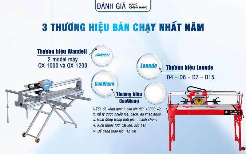 Đánh giá 3 thương hiệu máy cắt gạch bán chạy nhất năm