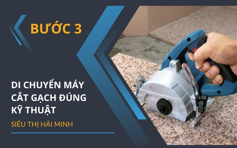 Bước 2: Điều chỉnh lưỡi dao máy cắt gạch