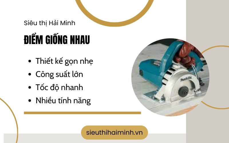 Điểm giống nhau giữa máy cắt gạch bosch và makita