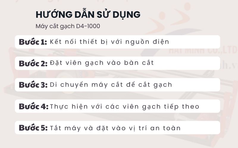 Hướng dẫn sử dụng máy cắt gạch D4-1000