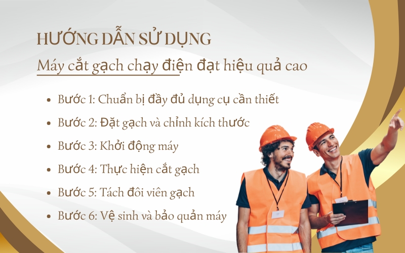 Hướng dẫn sử dụng Máy cắt gạch chạy điện đạt hiệu quả cao