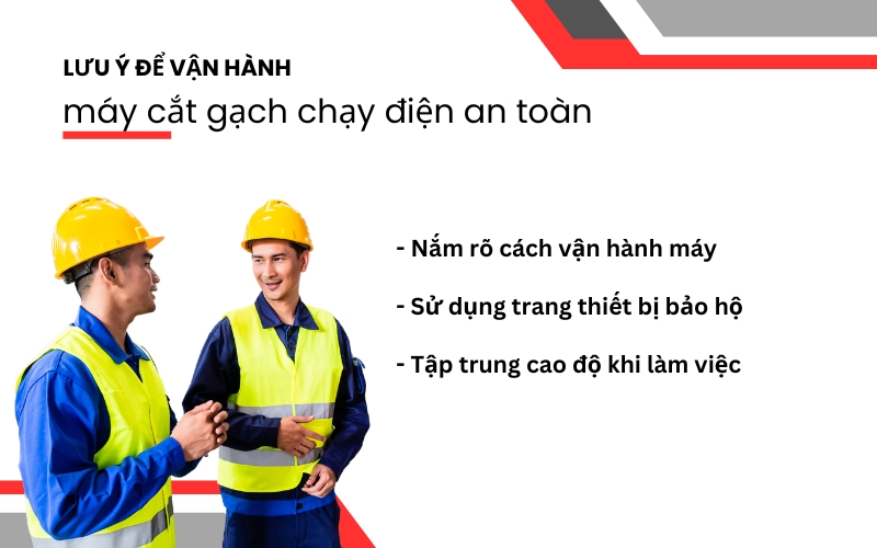 Lưu ý để vận hành máy cắt gạch chạy điện an toàn