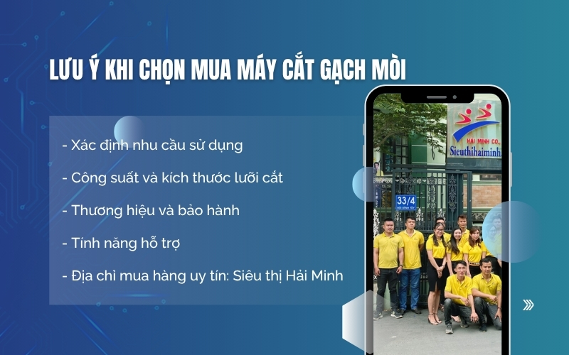 Lưu ý khi chọn mua máy cắt gạch mòi