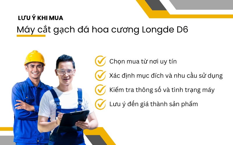 Lưu ý khi mua Máy cắt gạch đá hoa cương Longde D6