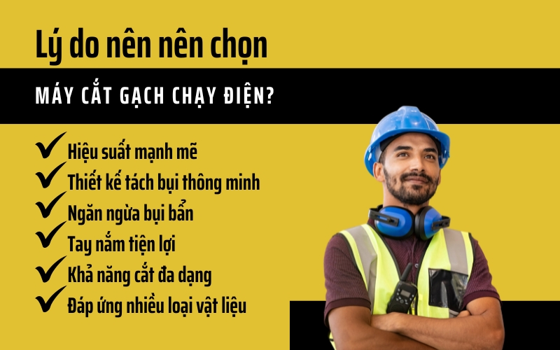 Lý do nên nên chọn máy cắt gạch chạy điện?