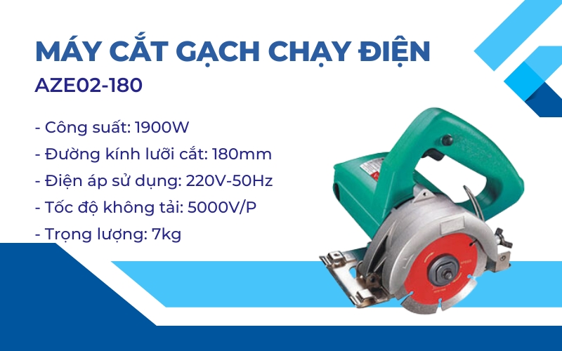 Máy Cắt Gạch Chạy Điện AZE02-180