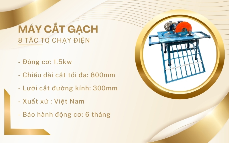 Máy cắt gạch 8 tấc TQ chạy điện