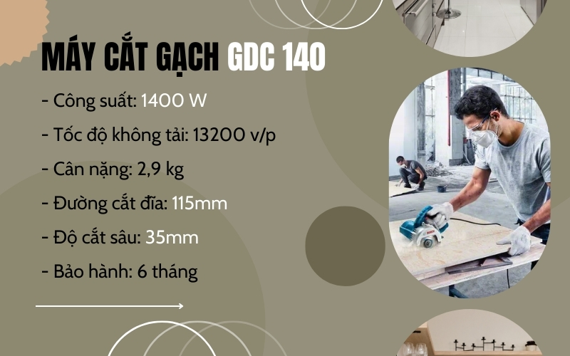 Máy cắt gạch Bosch GDC 140