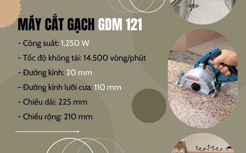 Máy cắt gạch GDM 121