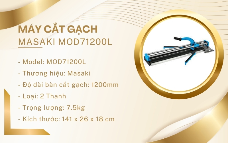 Máy cắt gạch Masaki MOD71200L