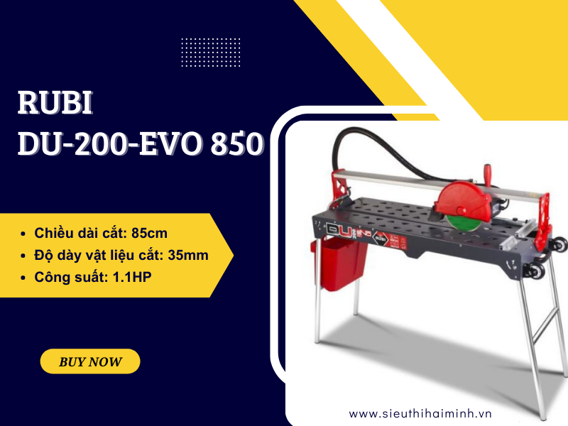 Máy cắt gạch bàn Rubi DU-200-EVO 850