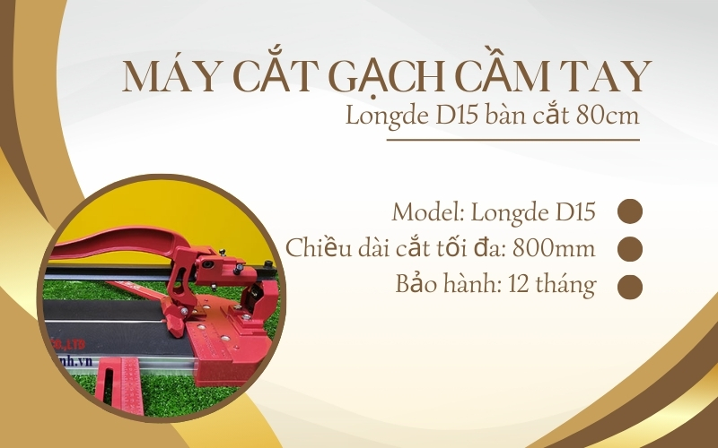 Máy cắt gạch cầm tay Longde D15 bàn cắt 80cm