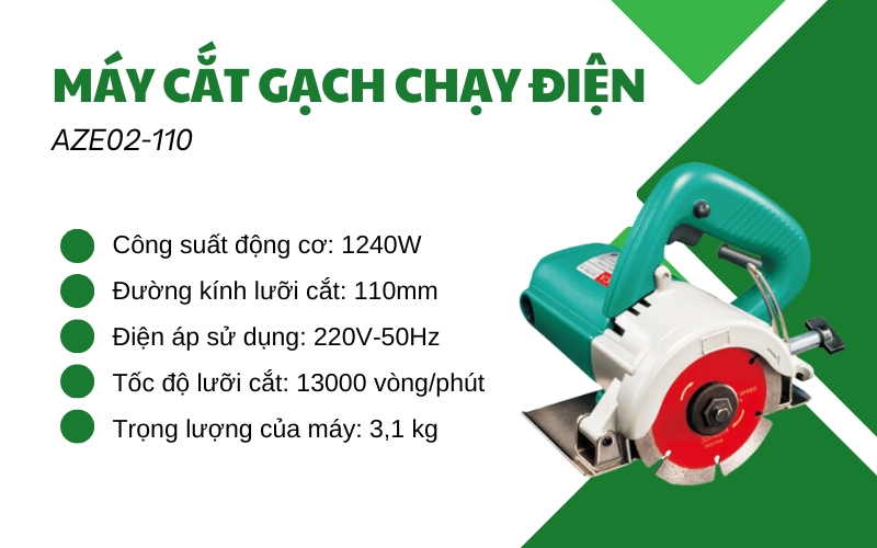 Máy cắt gạch chạy điện AZE02-110