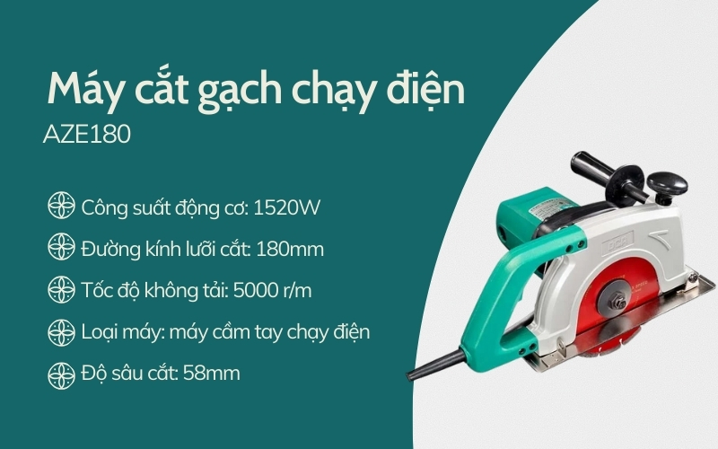 Máy cắt gạch chạy điện AZE180