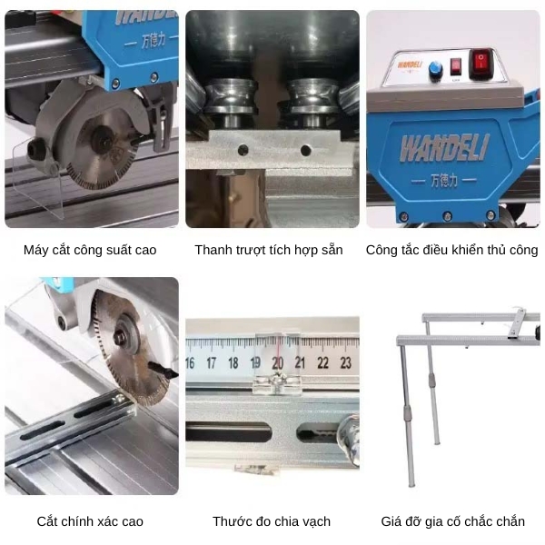 Máy cắt gạch đá chạy điện Wandeli QX-1000