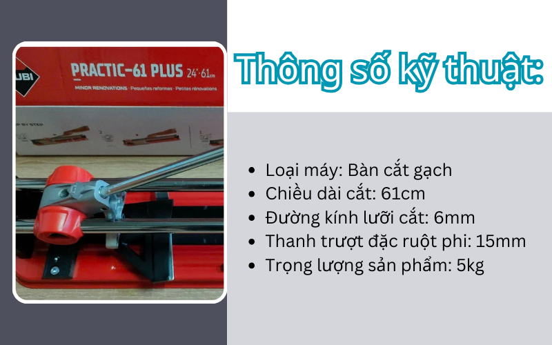 Máy cắt gạch men Practice-61 Plus
