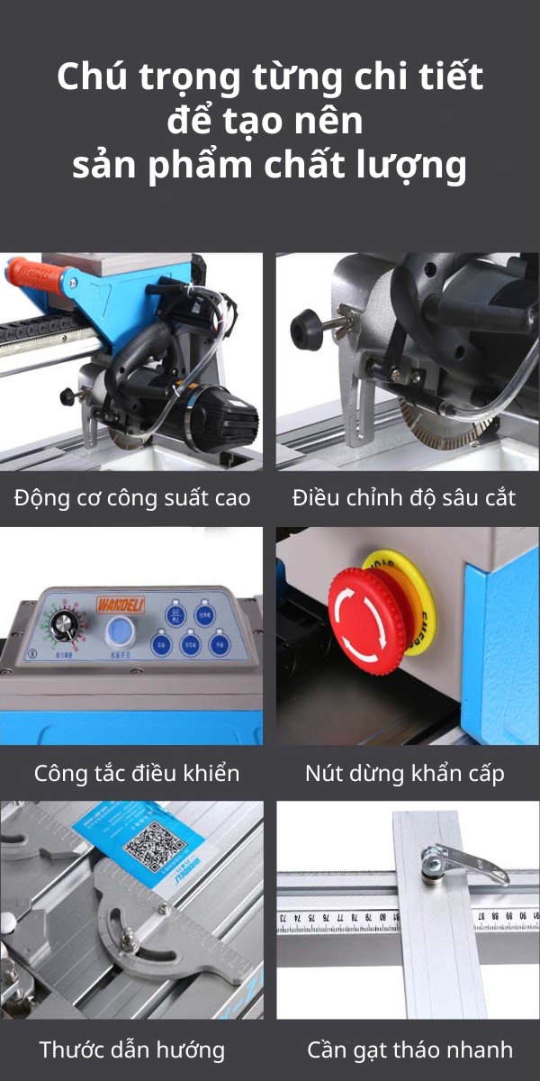 Máy cắt gạch tấm lớn Wandeli QXZ-1200