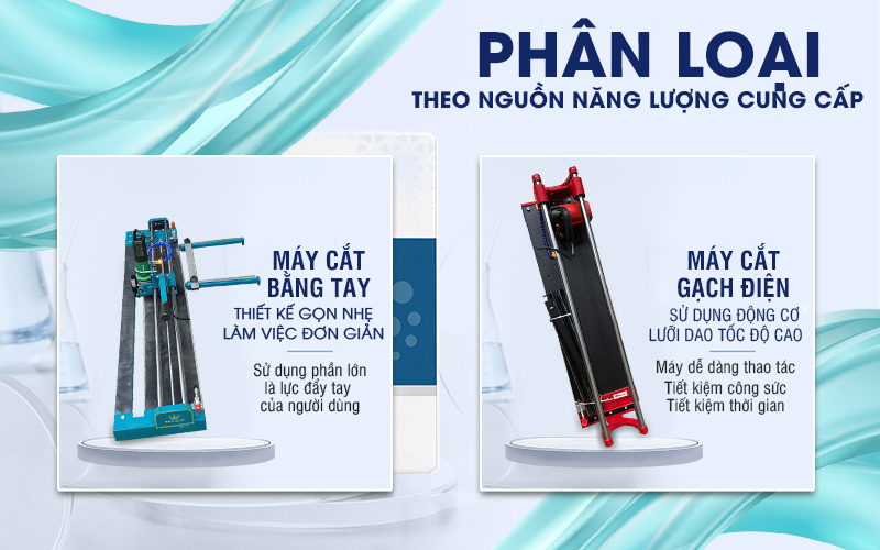 Phân loại máy cắt gạch theo nguồn điện cấp
