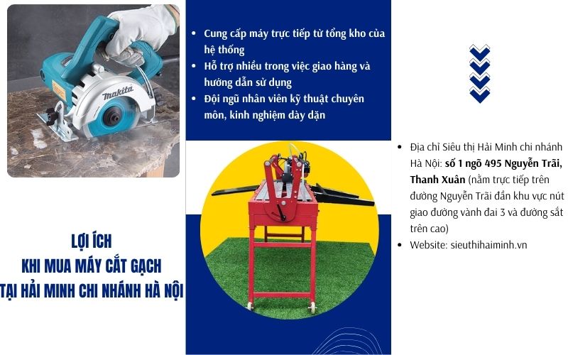 Siêu thị Hải Minh - địa chỉ cung cấp máy cắt gạch uy tín tại Hà Nội