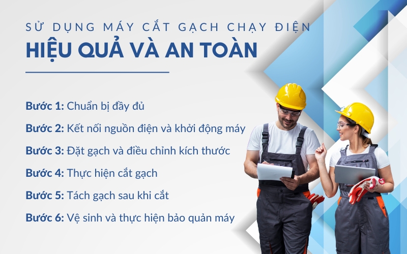 Sử dụng máy cắt gạch chạy điện Yamafuji YMDG800 hiệu quả và an toàn