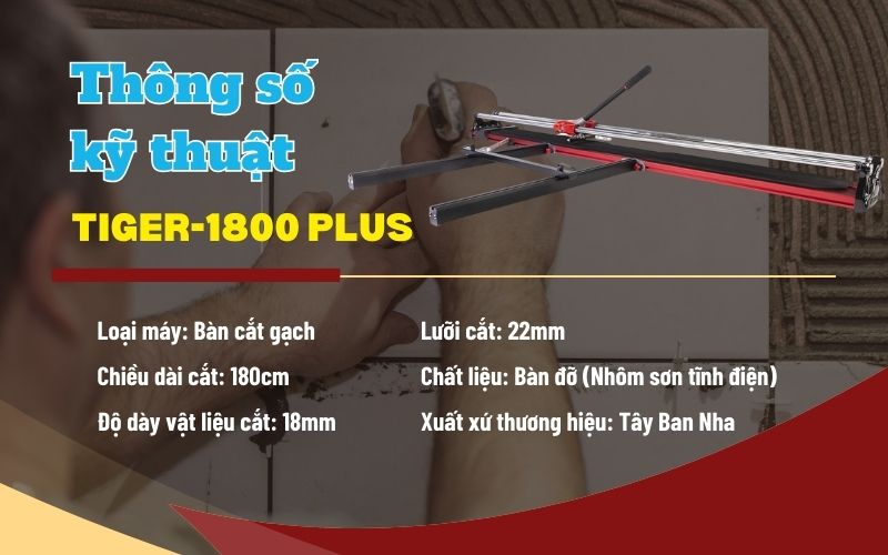 Bàn cắt gạch Rubi TIGER-1800 PLUS