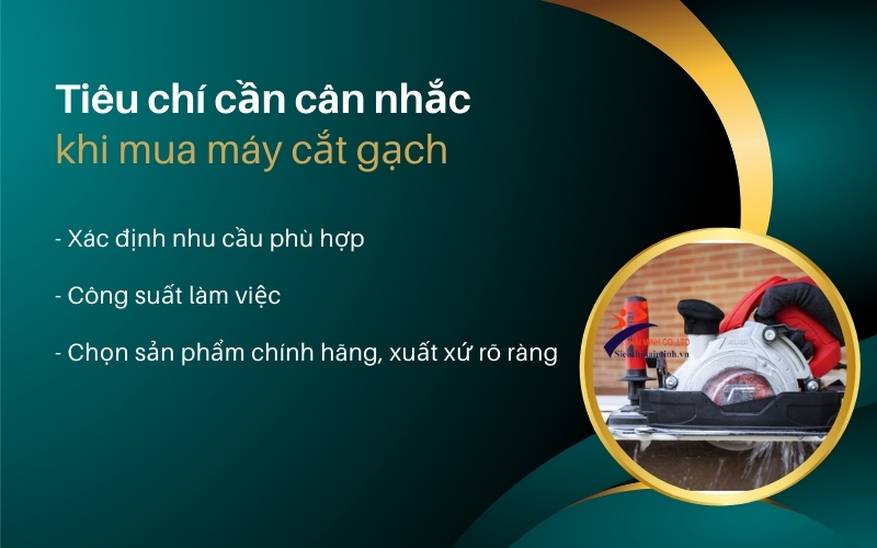 Tiêu chí cần cân nhắc khi mua máy cắt gạch