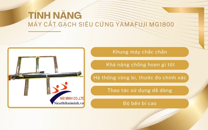 Tính năng của máy cắt gạch siêu cứng Yamafuji MG1800