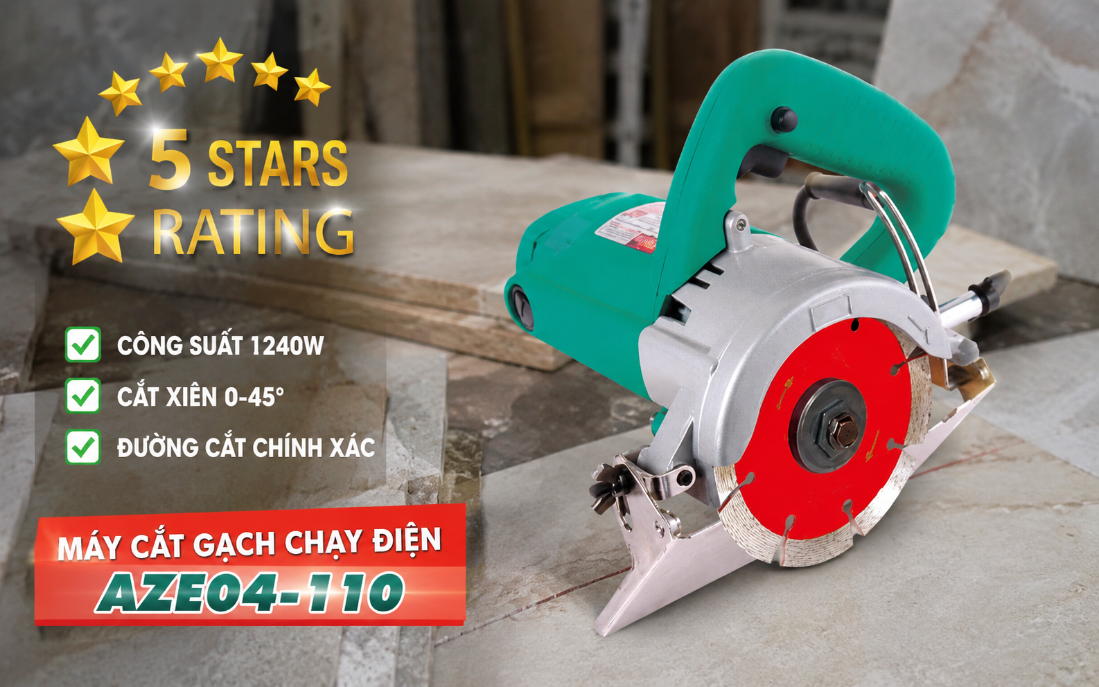 Máy cắt gạch chạy điện AZE04-110 Chính hãng