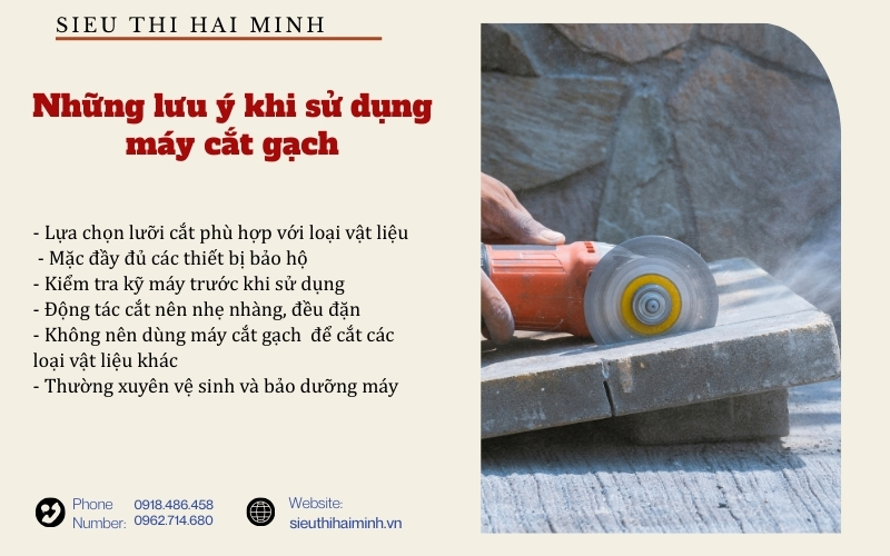 Những lưu ý khi sử dụng máy cắt gạch
