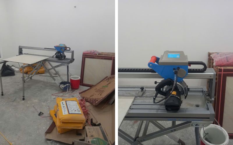 Kỹ thuật bàn giao Máy cắt gạch, đá chạy điện Wandeli QX-1000 cho khách