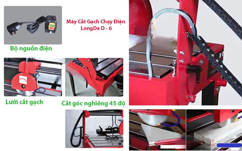 Tính năng nổi bật của máy cắt gạch chạy điện LongDe D6-800