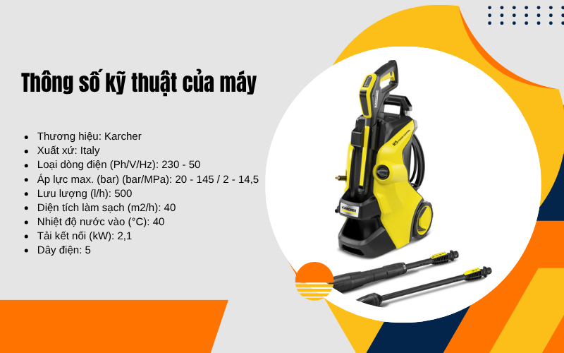 Máy phun rửa áp lực cao K5 Power Control