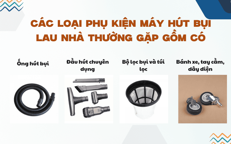 Khái niệm phụ kiện máy hút bụi công nghiệp
