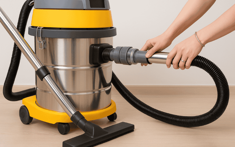 Lắp ống hút, ống inox và đầu hút phù hợp