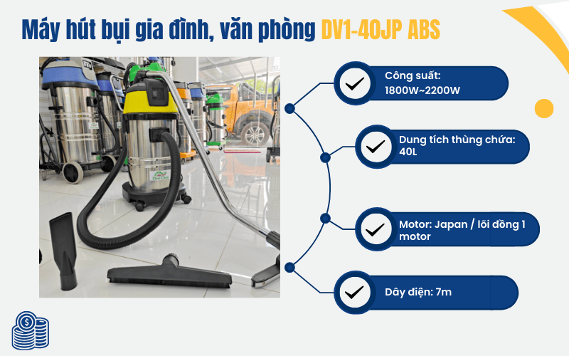 Máy hút bụi gia đình, văn phòng DV1-40JP ABS