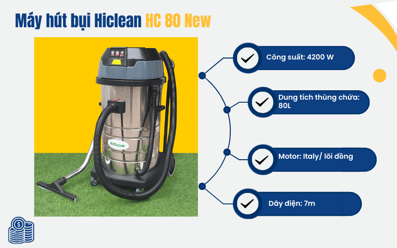 Máy hút bụi Hiclean HC 80 New