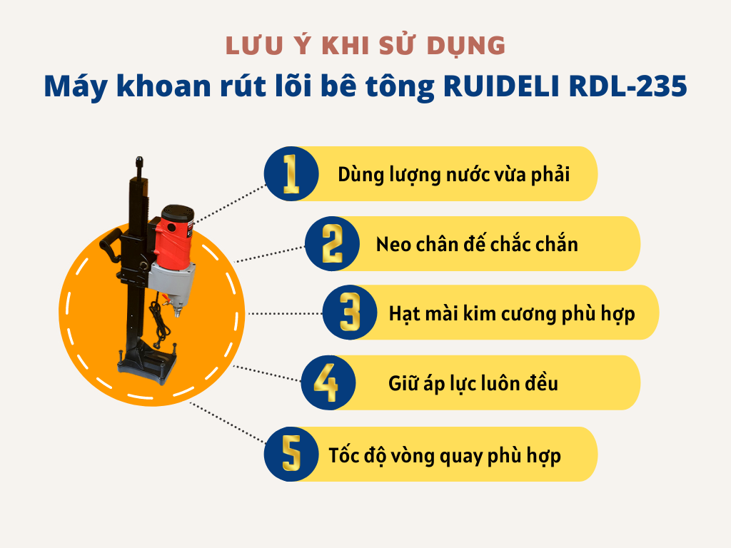 Máy khoan rút lõi bê tông RUIDELI RDL-235