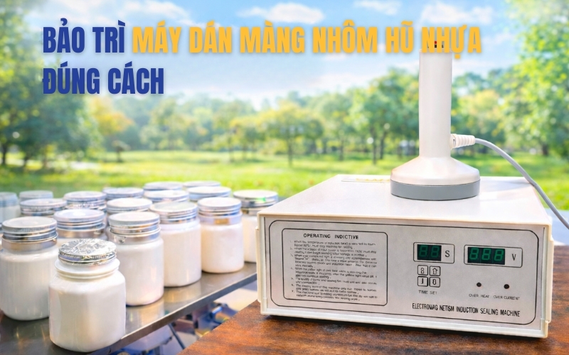 Bảo trì máy dán màng nhôm hũ nhựa đúng cách