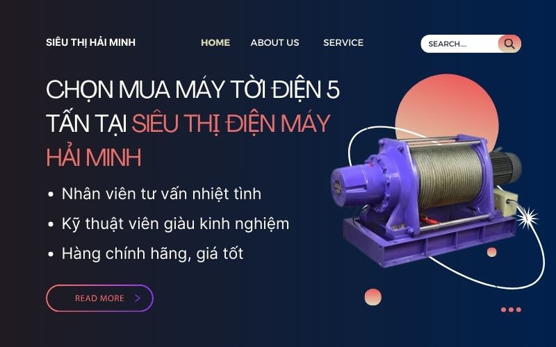 Chọn mua máy tời điện 5 tấn tại siêu thị điện máy Hải Minh