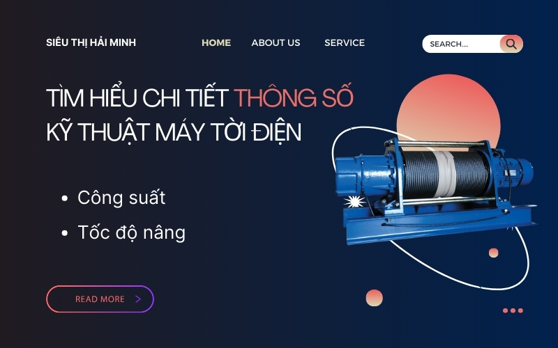 Tìm hiểu chi tiết thông số kỹ thuật máy tời điện