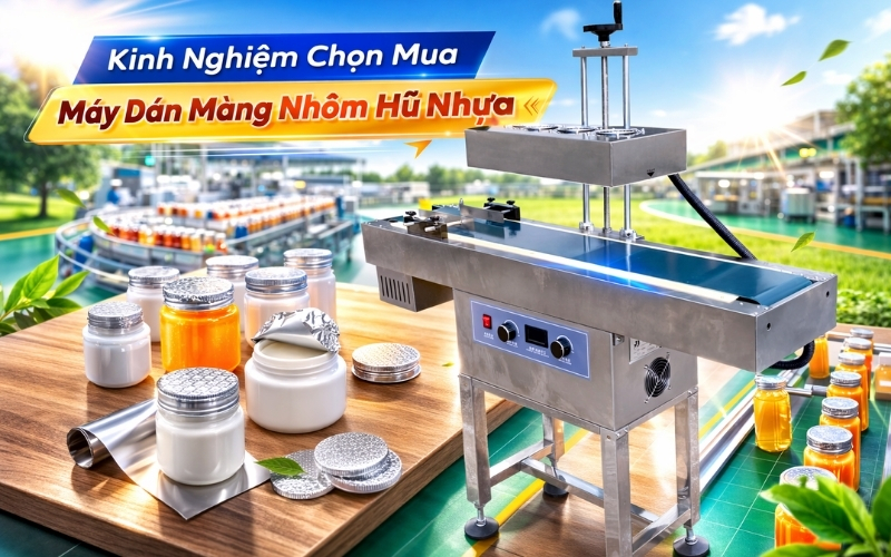 Kinh nghiệm chọn mua máy dán màng nhôm hũ nhựa