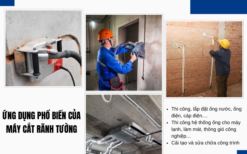 Máy cắt rãnh tường và những ứng dụng phổ biến