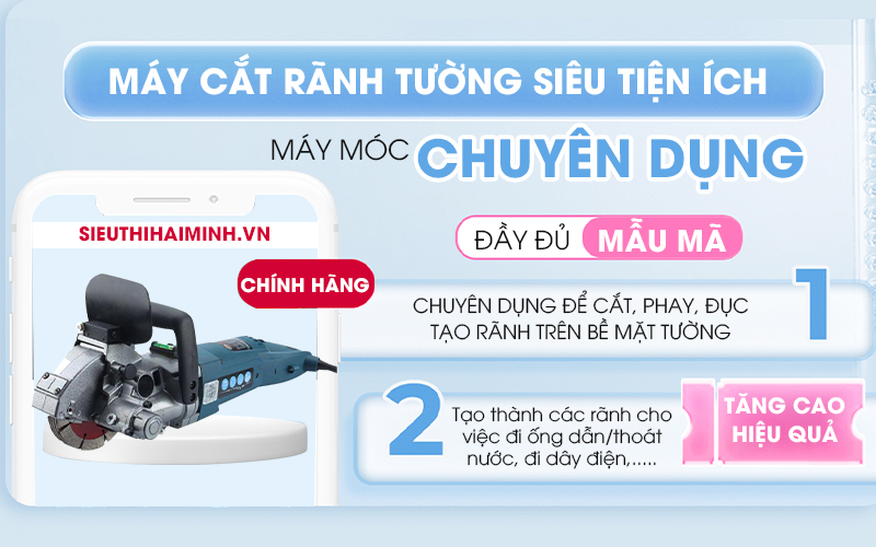 Mua máy cắt rãnh tường chính hãng ở đâu