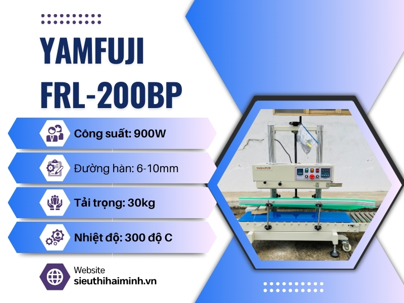 Máy ép miệng túi công nghiệp Yamafuji FRL-200BP